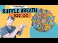 RUFFLE WITH RIBBON METHOD for a Great DIY SUMMER WREATH just in time for NATIONAL ICE CREAM DA