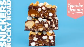 Easy No Bake  Snickers Rocky Road Traybake | Cupcake Jemma