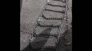 How to easily chain up tractor tires for winter driving