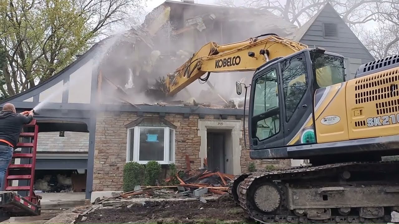 Beautiful Tudor home ripped to pieces! Spectacular operator does it right!