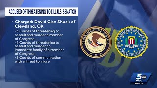 Oklahoma man federally charged after allegedly threatening to kill US senator