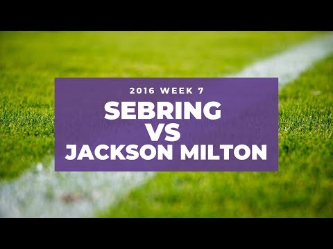 Sebring McKinley vs Jackson Milton High School Football 2016 | Week 7