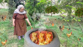 Cooking CHİCKEN on the stove - We prepared Chicken Soup, Beef Liver, Xinaliq Pilaf