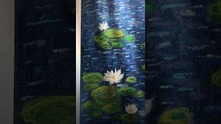 Water lily painting 🪷 Кувшинки масляной пастелью #art #painting #artwork #искусство #живопись