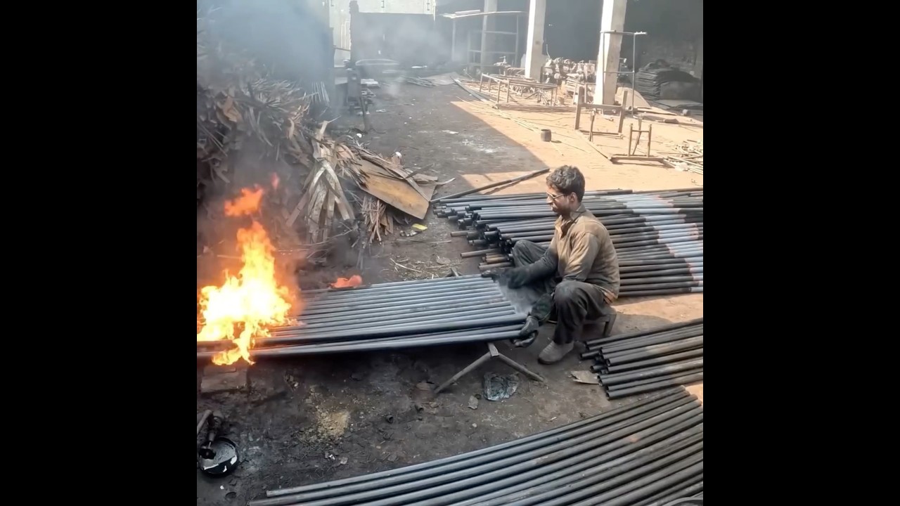 Amazing Process of Making Iron Charpai Bed In Factory with Mass Production _ Traditional FixedBed