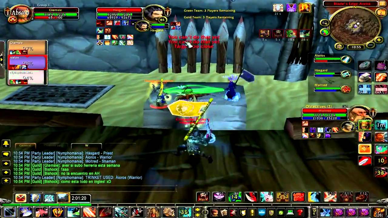 Warrior,Priest,Warlock vs Priest,Shaman,Warrior - Glomsie