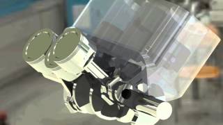 V6 Engine Rendered Animation
