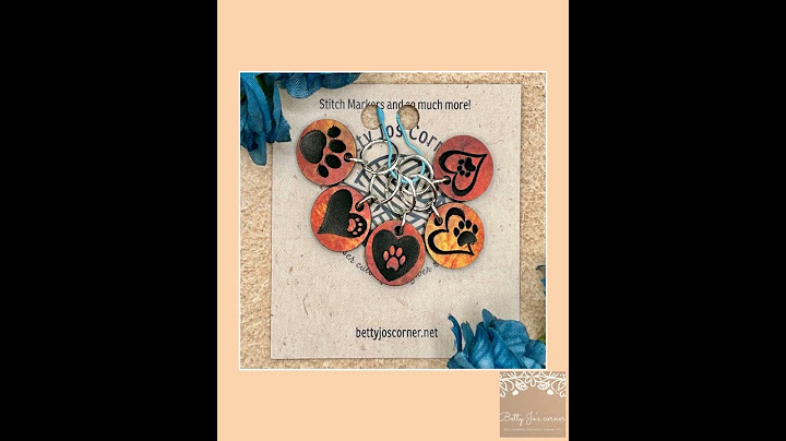 Adorable Handmade Paw Print Stitch Markers - Set of 5 for Knit & Crochet