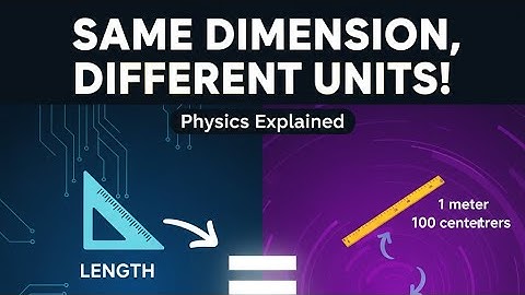 Physical quantities with same dimension but different units