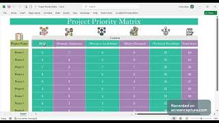 Project Priority Matrix