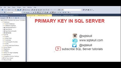 Primary key in SQL Server