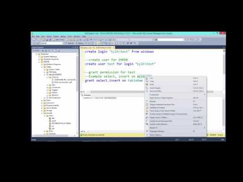 Introduction to create login and user security in sql server 2012