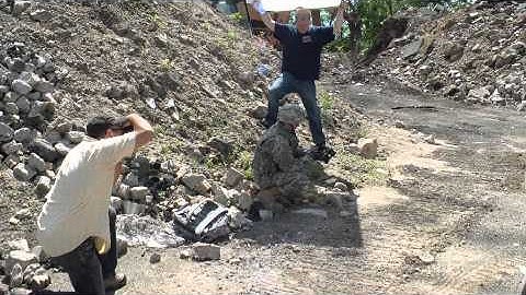 Behind-the-scenes at the official photo-shoot for the Smiths Detection new HazMatID Elite