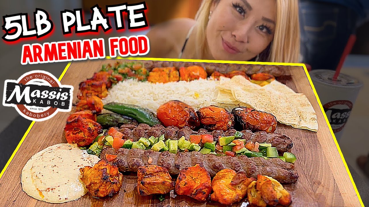 MASSIVE 5LB PLATE OF ARMENIAN FOOD FROM Massis Kabob in Glendale, CA