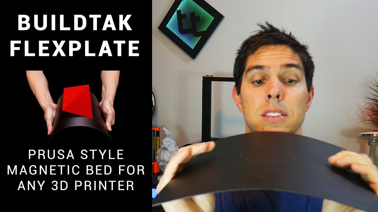 Buildtak Flexplate - style removable for 3D printer - YouTube