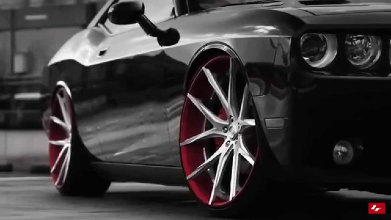 Dodge Challenger SRT8 24' Wheels - YouTube