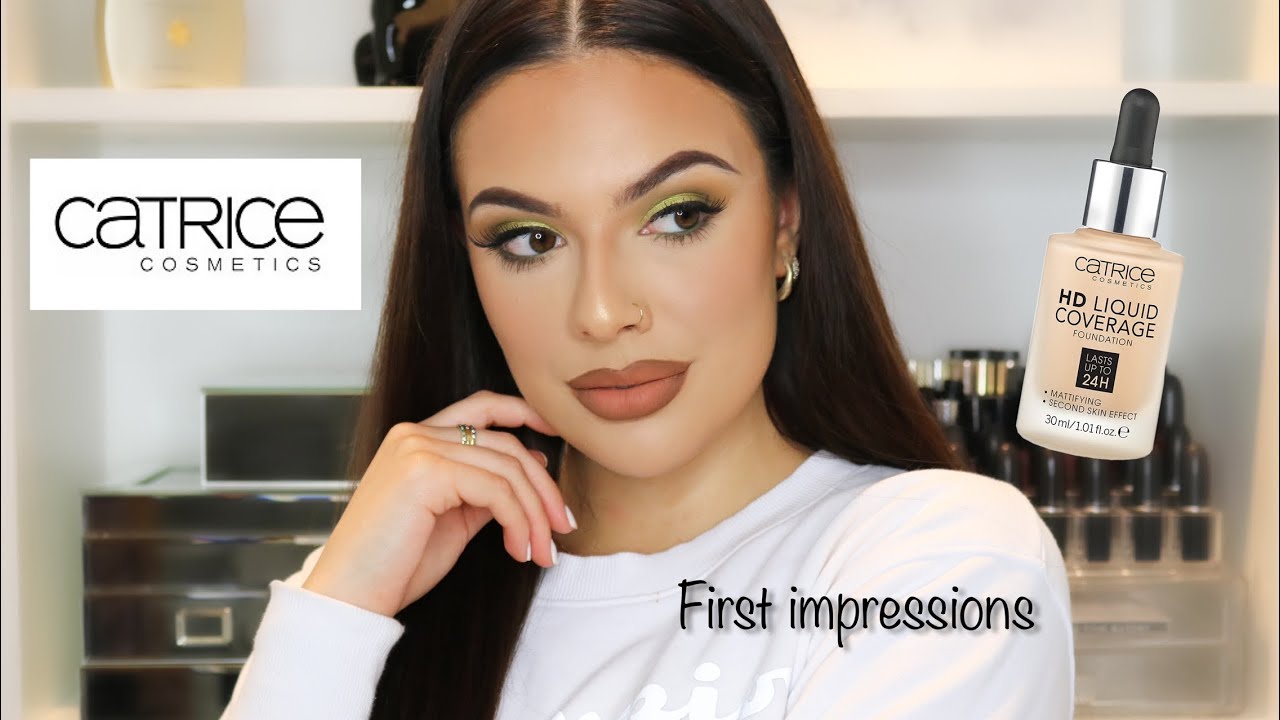 FIRST IMPRESSIONS | Catrice HD liquid coverage foundation review “Hazelnut  Beige” - YouTube