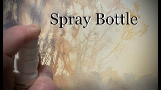 Misty Watercolour Using A Spray Bottle