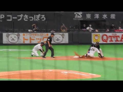 ＜2021.9.1オリックス戦3回裏1アウト満塁＞淺間大基がセンターへタイムリースリーベースヒットを放つ！