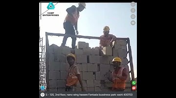 Unloading broken block Airoli MIDC#construction #building #concrete  #unloading #readymix