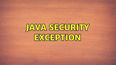 Java Security Exception
