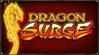NEW GAME!  DRAGON SURGE SLOT MACHINE POKIE BONUS & PROGRESSIVE