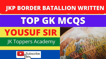 JKP 02 WOMEN BATALLION IMPORTANT GK QUESTIONS BY YOUSUF SIR