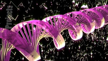 Abstract Loopable Background with rotating abstract DNA