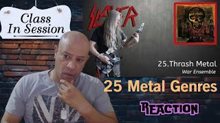25 Metal Genres MUSIC REACTION