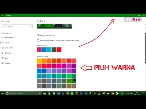 Video: Bagaimanakah cara menukar warna bar tajuk dalam Windows 10?