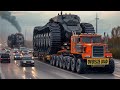 مشاهد خطيرة لأضخم عمليات النقل في العالم مهارات جنونية لسائقين محترفين