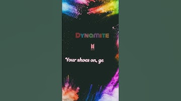 Thumbnail of Bts dynamite lyrics
