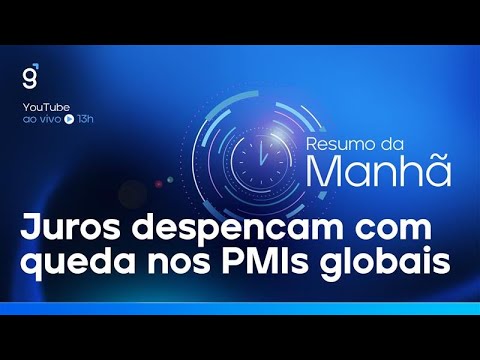 ? JUROS DESPENCAM COM QUEDA NOS PMIS GLOBAIS | Resumo da Manhã com Roberto Motta 22/07/22