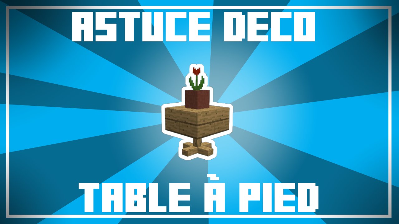 Astuce Déco - Un joli design de TABLE (et de chaise) dans Minecraft