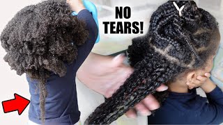 Thick WAIST LENGTH TYPE 4 hair on a 3-year old? Watch this to find out how we manage it!