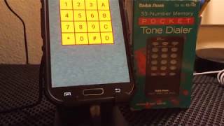 Demo of a Radio Shack "33 Memory Pocket Tone Dialer" for sending DTMF tones Profile