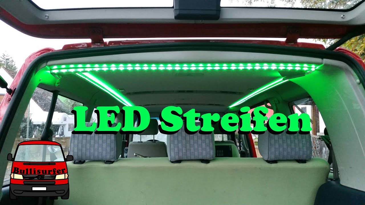 LED Streifen in den Bulli einbauen - VW T4 Umbau zum Camper #08 - YouTube