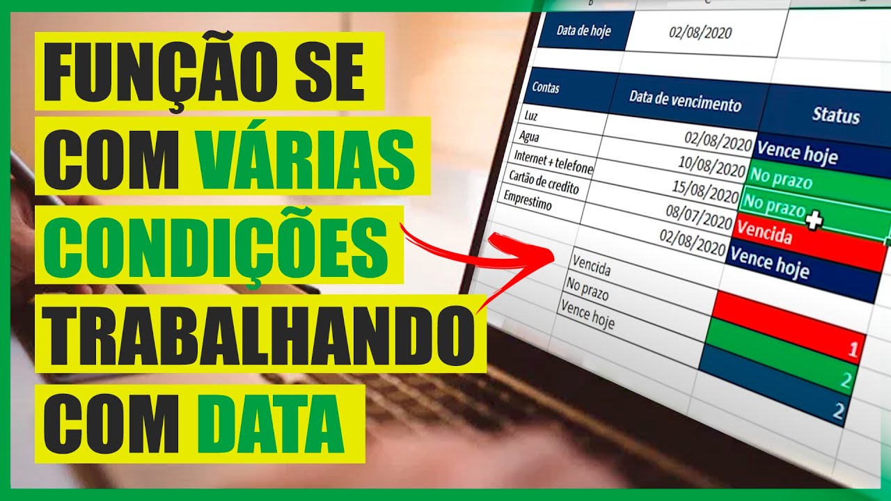 [Atualizado 2025] Função SE com Datas no Excel: (Vencida e no Prazo) e Formatação Condicional