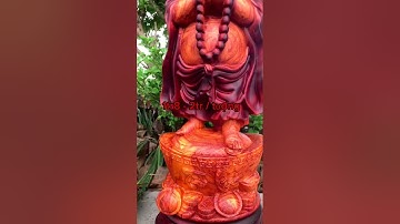 Tượng Di Lặc Chúc Phúc Tài Lộc gỗ hương liền khối