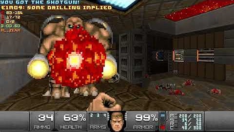 Doom II: Back To Saturn X - E1M8 and M9: Some Drilling Implied - [UV Max + Pistol Start]