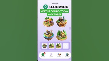 Vertus coin Daily Combo | 6 october Vertus Today Combo | Vertus Daily Combo 6 october