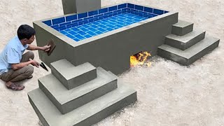 Technology for building heated swimming pool