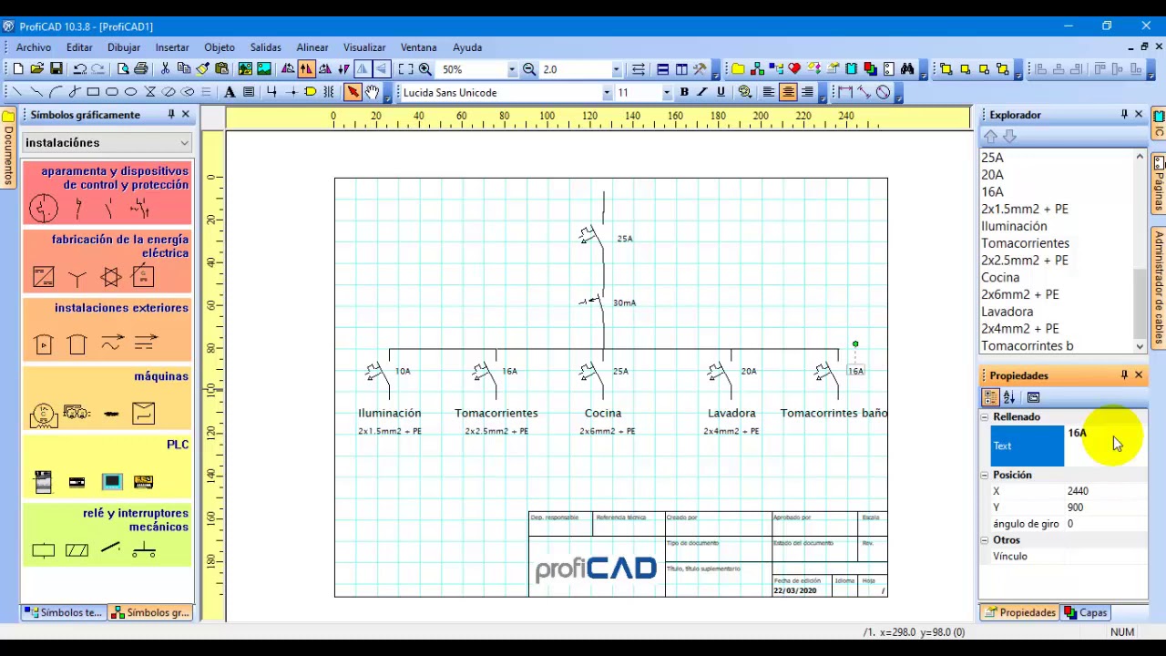 Diseño del diagrama Unifilar - ProfiCAD - YouTube