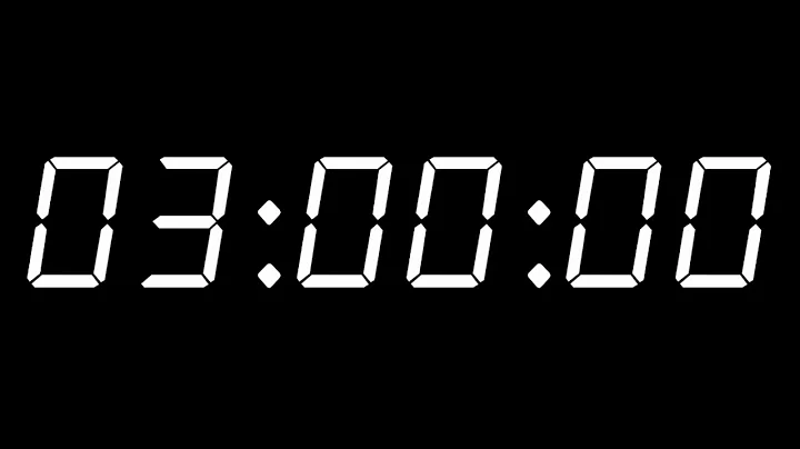 3 HOURS - TIMER AND ALARM - 1080p - DARK SCREEN - COUNTDOWN