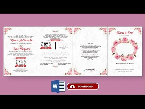 Free File : Cara Membuat Undangan Pernikahan Dengan Microsoft Word 2010