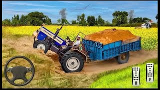Heavy Tractor Trolley Cargo Simulator 3D - Offroad Transport Driver - Android Emulater Gameplay screenshot 3