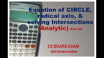 Equation of circle, Radical axis, & Intersections. Part 21-22.Analytic.CE-Self Review