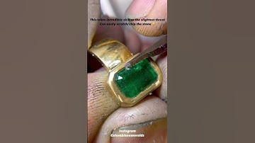 jewelry handmade - making emerald pinky rings 18K gold for men