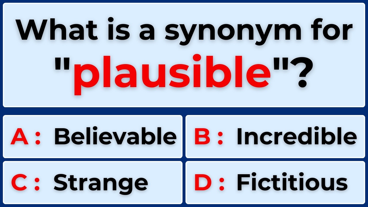 How Strong Is Your Vocabulary? Can You Score 30/30? English Synonyms ...