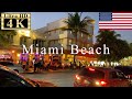 🇺🇸Miami Beach Night Walk 4K 60fps - Ocean Drive -